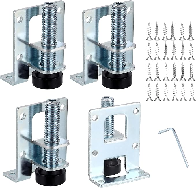 OwnMy 4 Packs Heavy Duty Adjustable Furniture Leveling Feets L Shaped Furniture