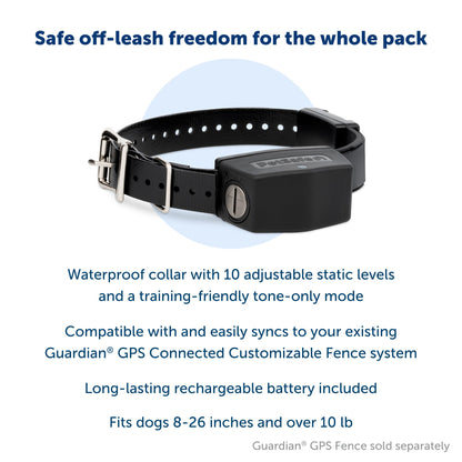 PetSafe Guardian GPS Add-A-Dog Collar - Add-On Wireless Dog Collar for Guardian GPS Connected Dog Fence Using The World’s Most Reliable GPS Fence Technology, Long Battery Life, Fits Dogs Over 10lb