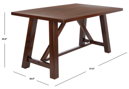 SAFAVIEH Home Collection Ainslee Brown Rectangle Dining Table