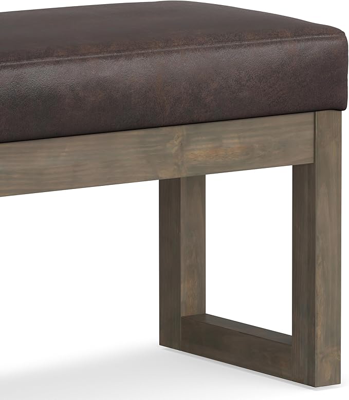 SIMPLIHOME Milltown Small Ottoman Bench