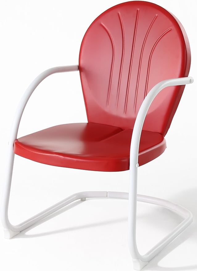 Crosley Furniture Griffith Outdoor Chair, Retro Metal Patio Chairs