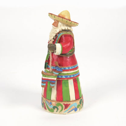 Enesco Jim Shore Heartwood Creek Christmas Around The World Mexican Santa Figurine, 7.25 Inch, Multicolor