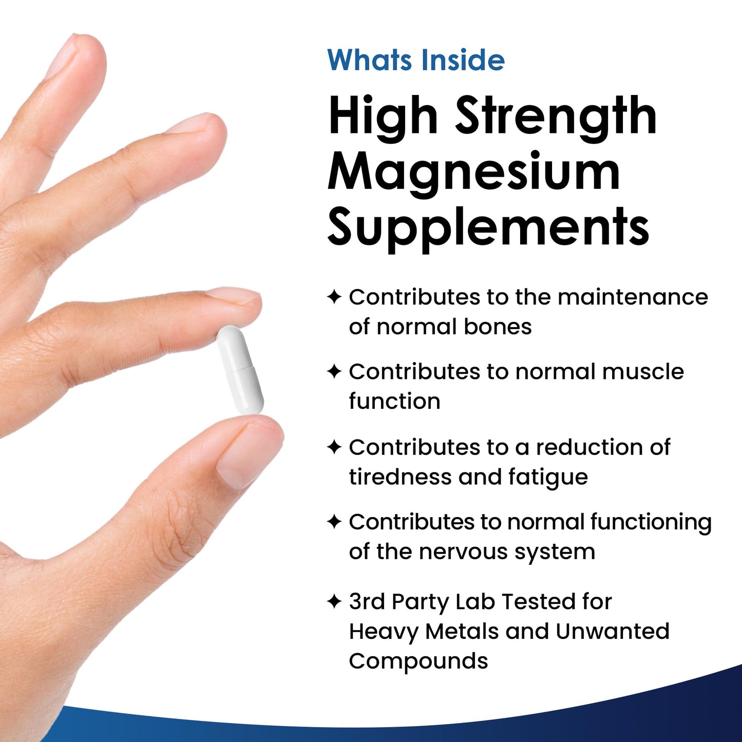 Magnesium Citrate Capsules 1620mg - Super Strength and High Absorption Magnesiums Supplements - with 500mg Elemental Vegan - Not Magnesium Tablets - Muscle & Sleep Support (Two Months Supply)