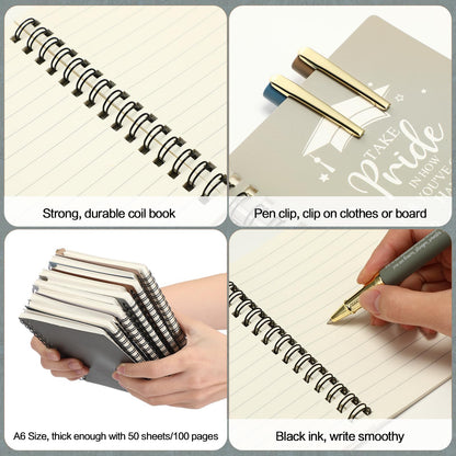 FillTouch 10 Sets 2026 Graduation Gifts Bulk Inspirational Spiral Journal with Motivational Pen Kraft Notebooks Class of 2026 Gifts for College Graduate (Boho Color)