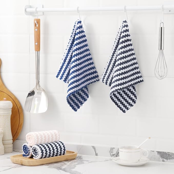 Homaxy 12 Pack Kitchen Dish Cloths, Ultra Soft and Absorbent Dish Towels
