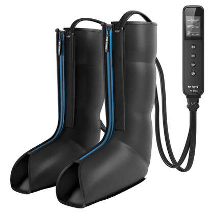 FIT KING Leg Massager with Heat and Compression Therapy, Leg Compression Massage for Circulation, Swollen Leg, RLS Pain & Fatigue Relief, Foot Calf Massager Boots, Recovery Gift for Mom Dad
