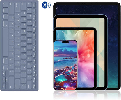 OMOTON Bluetooth Keyboard Compatible with iPad 10th Generation, iPad 10.2 (9th/8th/7th), iPad Pro 13/12.9/11 inch, iPad Air/Mini and More iOS Devices, White