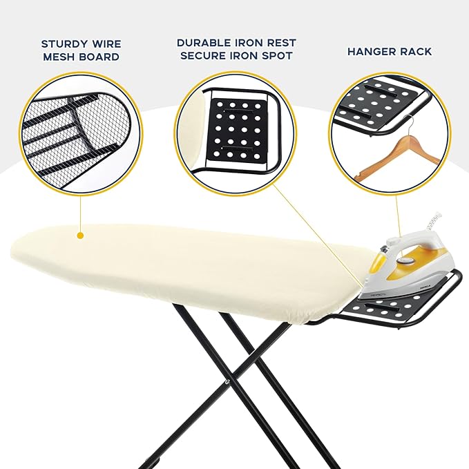 Ironing Board Full Size, RAINHOL Compact Iron Board