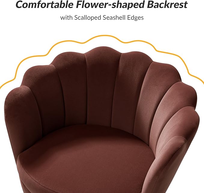 HULALA HOME Modern Velvet Accent Chairs Set of 2