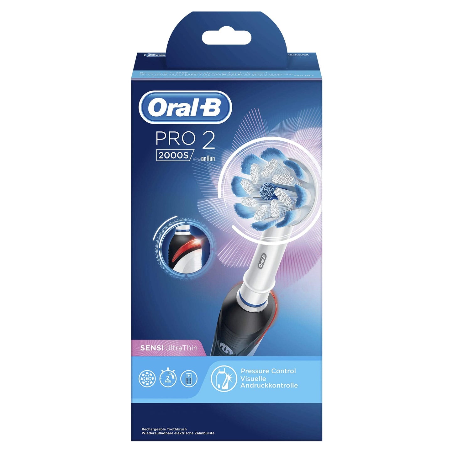 ORAL-B Power 2 Pro 2000S Sensi Ultrathin Black Electric Toothbrush
