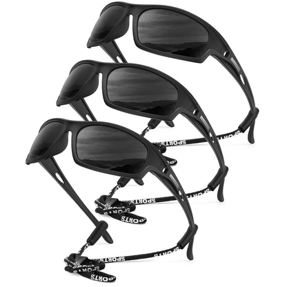 QALLY Polarized-Sunglasses-Men Sports Mens-Sunglasses: Sun-Glasses with UV400 Protection for Driving Golf Fishing Running