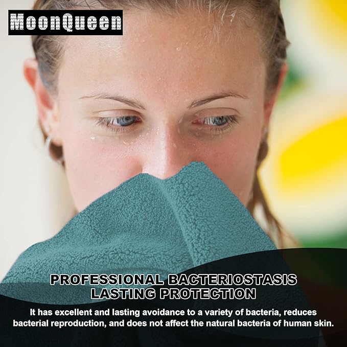 MOONQUEEN Microfiber Facial Cloths Fast Drying Washcloth 12 Pack