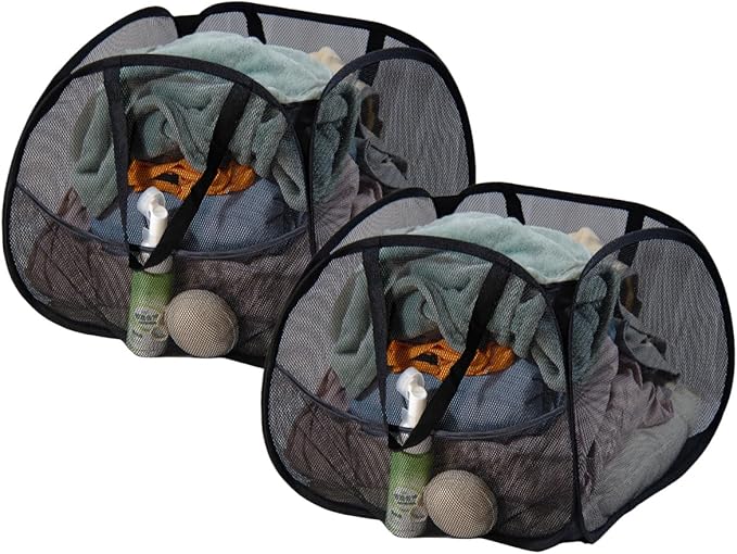 Collapsible Laundry Basket 90L, Foldable Mesh Pop-up Laundry Hamper