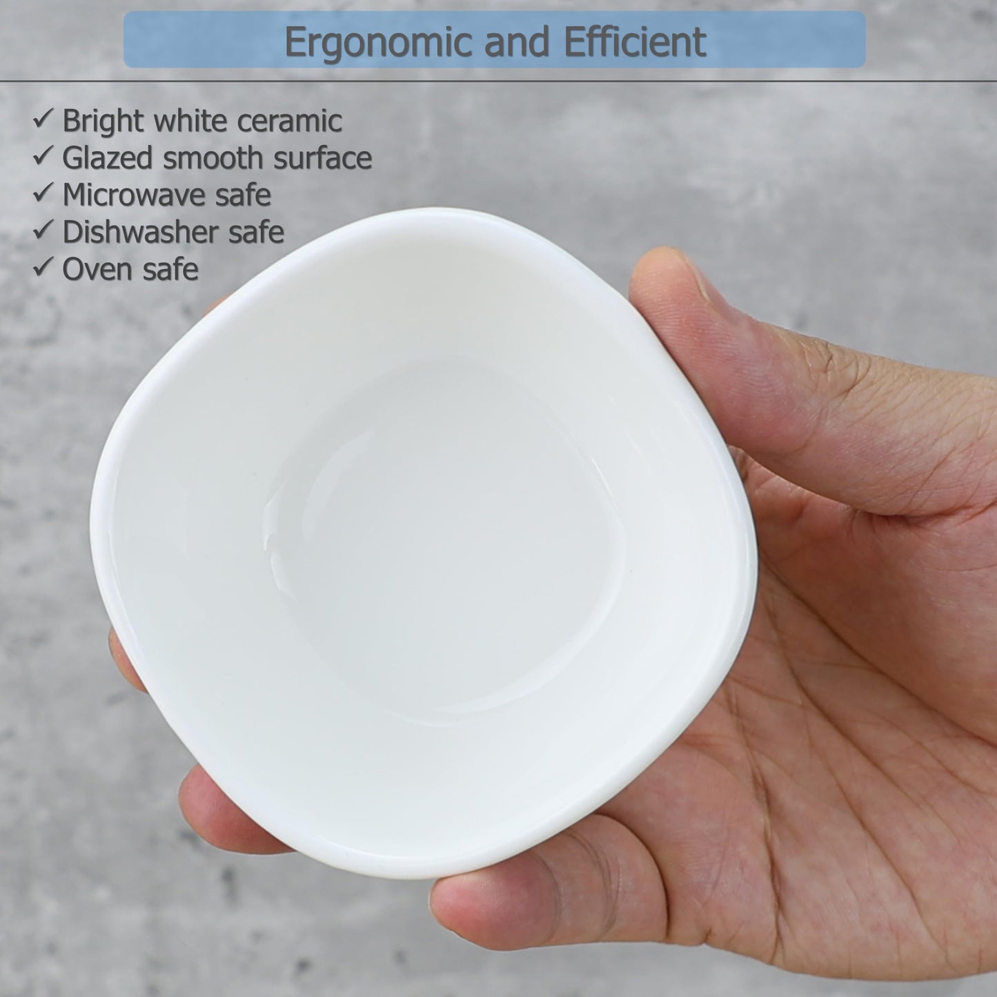 EIKS Ceramic Dip Bowls Side Dishes with Wooden Tray for Serving Appetizer Nuts Candy Snack Sauce Sauce Seasoning