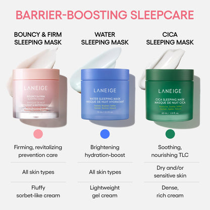 LANEIGE Water Sleeping Mask: Hydrating Korean Overnight Mask with Squalane & Probiotic-Derived Complex, for Bright, Glowing Skin & Barrier Support