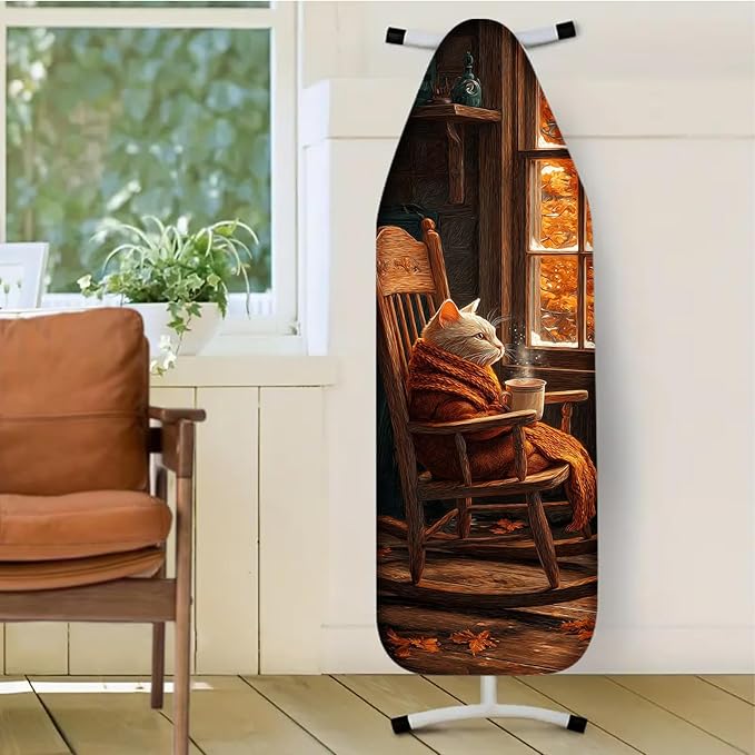 Nuxovilar Cat in Rocking Chair Pattern Ironing Board Cover, 15 * 54inch
