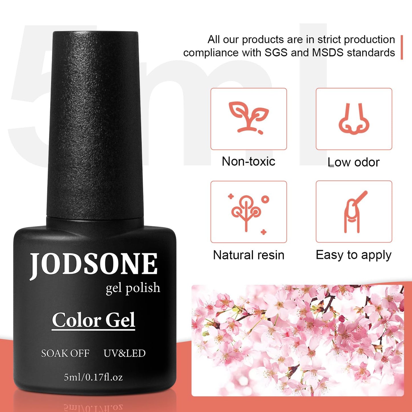 JODSONE Gel Nail Polish Kit with U V Light 32 Colors Gel Polish Nail + 4 Functional Adhesive Bottles Kit Soak Off Manicure Tools Gifts for Women
