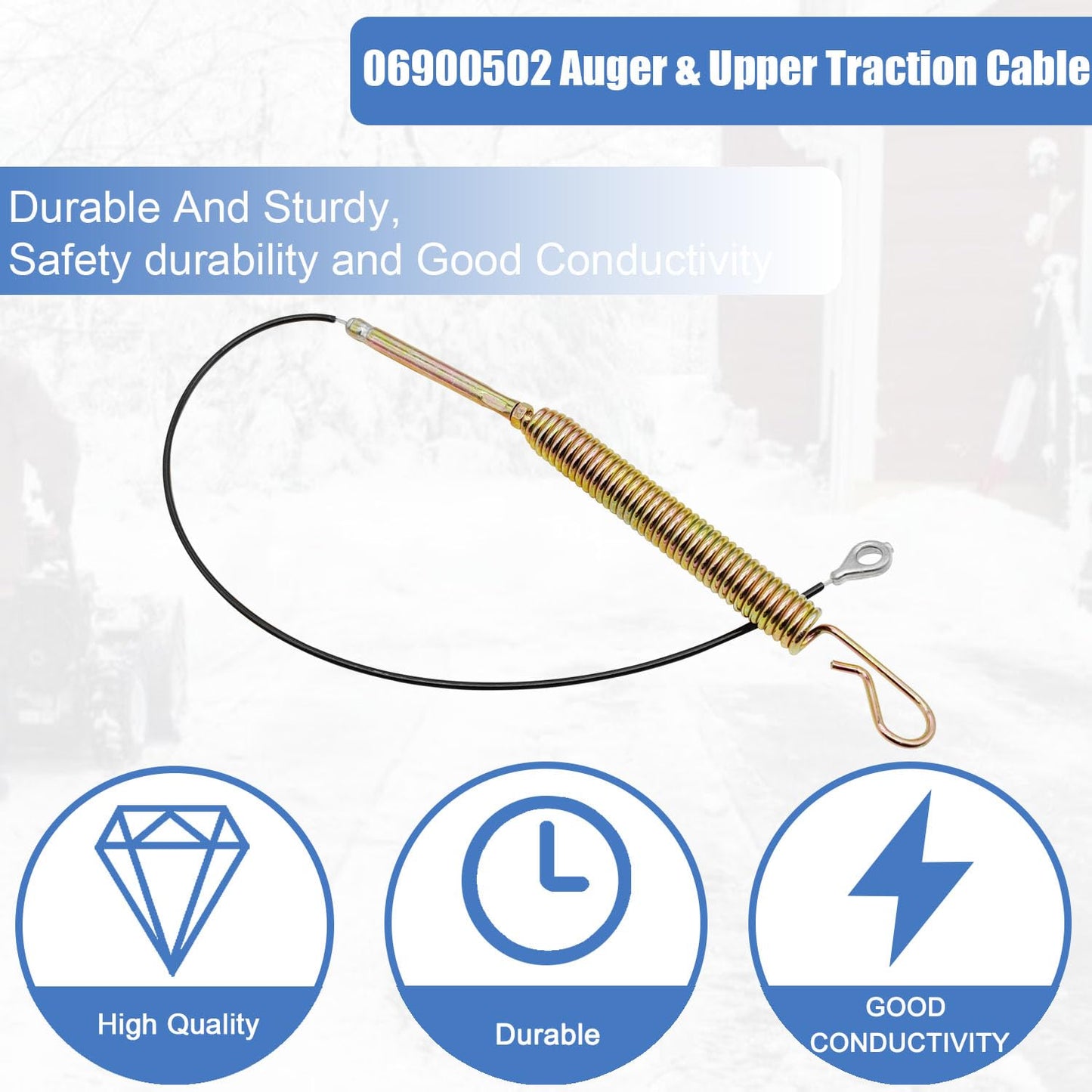 NOFIXS 06900502 Auger & Upper Traction Cable Fits Ariens 921013 921017 921018 921022 921024 921030 921038 921032 921037 Snowblowers