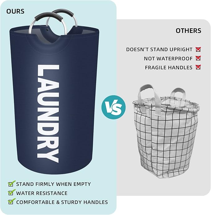 StorageRight 90L Large Laundry Basket, Laundry Hamper, Dirty Clothes Hamper