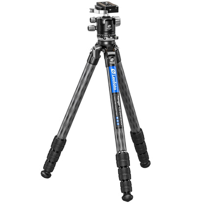 Leofoto LS-284CEXX Travel Tripod w/Built-in Leveling Head, Ranger Series, Carbon Fiber, 4 Leg Sections, Lightweight, Ball Head Optional (Tripod w/ 36mm Ball Head)