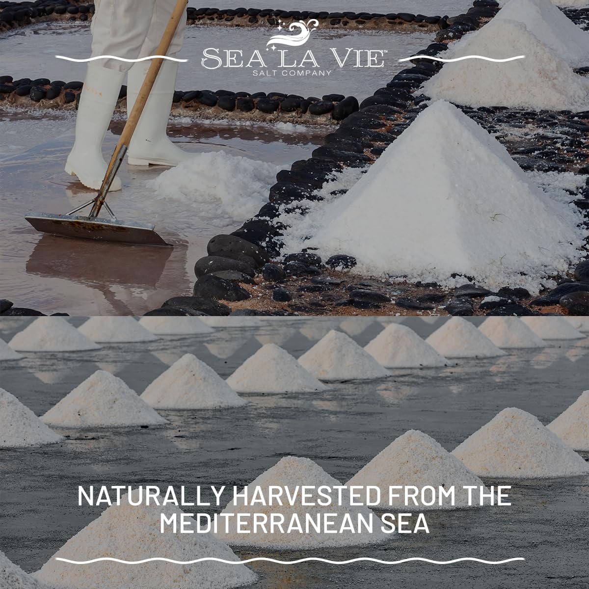 Sea La Vie, Salt Flakes, Set of 4 x 3.5 oz, Variety Pack, Kosher Handcrafted Gourmet Flakey Finishing Salt Pyramids from the Mediterranean Sea