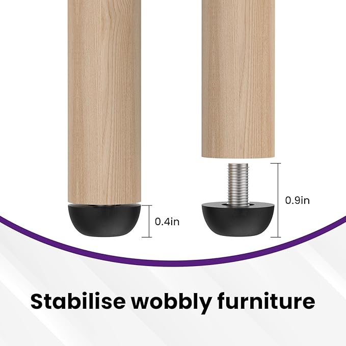 M8 Adjustable Furniture Leg, 304 Stainless Steel Furniture Feet, 8mm x 1.25