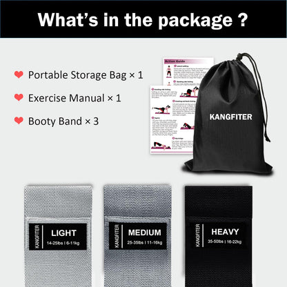 Non-Slip Fabric Resistance Bands for Working Out, Loop Exercise Bands for Booty Leg, Butt, Glute, Stretch Workout Bands for Women & Men, Hip Elastic Bands for Home Gym Fitness, Yoga, Pilates