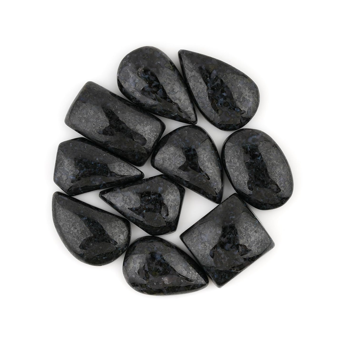 ColouredRocks (10pcs) Gabroo Jasper Crystals, Cabochons, Flat Back Stones, Polished Gemstones, Jewelry Making Supply, DIY, Crafts, Decor, Gift, Wholesale Bulk (100 carats) (15-20mm)