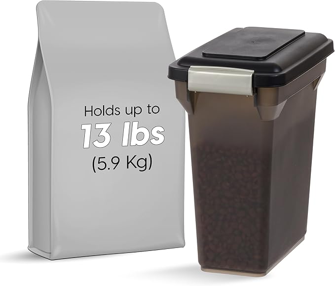IRIS USA Dog Food Storage Container, Airtight Lid, Versatile Pet Food Bin