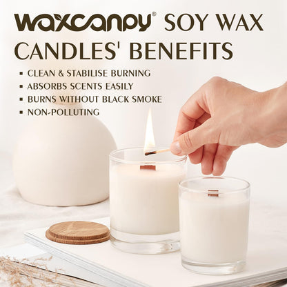 Soy Wax, Waxcanpy Natural Candle Wax, Organic Soy Wax for Candle Making from Farm (1lb)