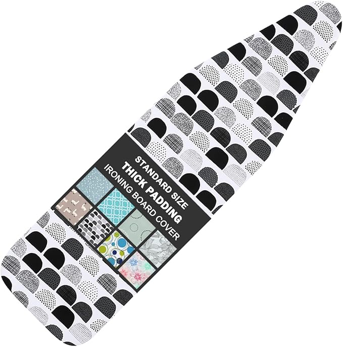 Ironing Board Cover and Pad Standard Size 15" x 54", 3 Pairs of Hook and Loop