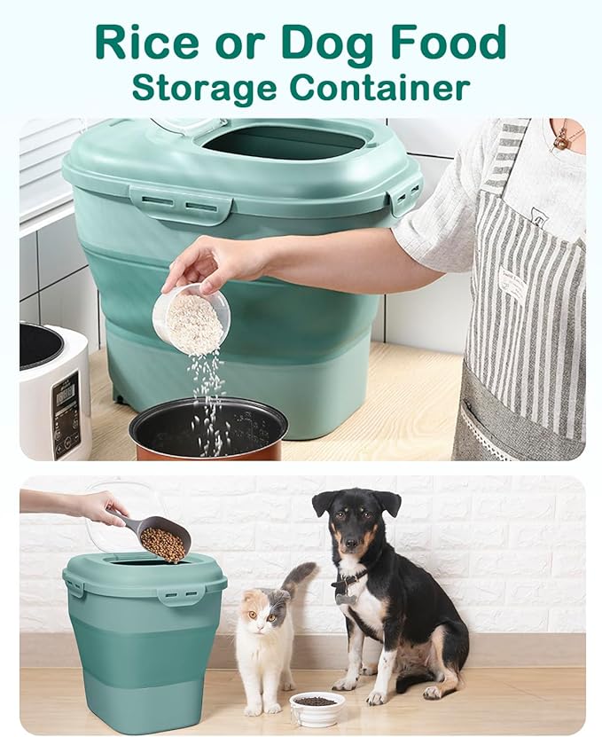 20-50 Lbs Food Storage Containers, Collapsible Rice Container