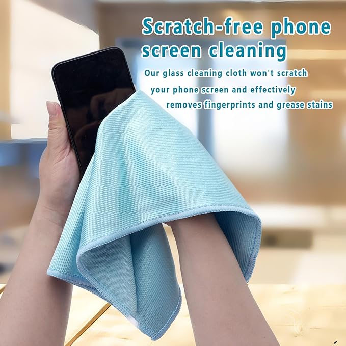 6 Pack Glass Cleaning Cloth Microfiber Cleaning Cloth