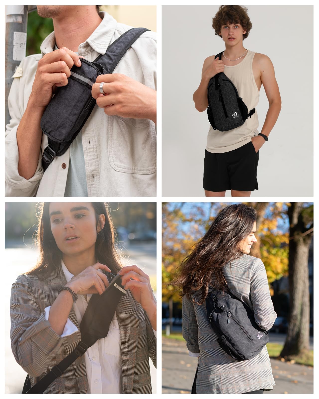 Waterfly Sling Bag Backpack Shoulder Crossbody Bag Chest Bags Hiking Casual Daypack for Men Women