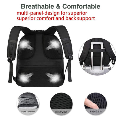 MATEIN Travel Laptop Backpack Large, 17.3 Inch Backpack 50L School Bag Water Resistant, Work Computer Rucksack for Men Anti Theft TSA with USB Charging Port, Laptop Bags for School College Business