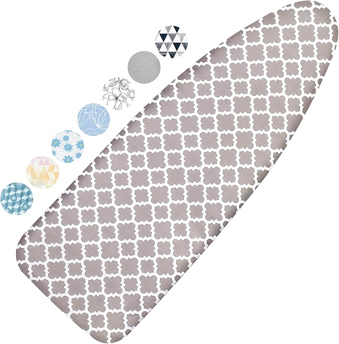 Ironing Board Cover and Pad, 18x49 Extra Wide Thick Iron Padding, Scorch &