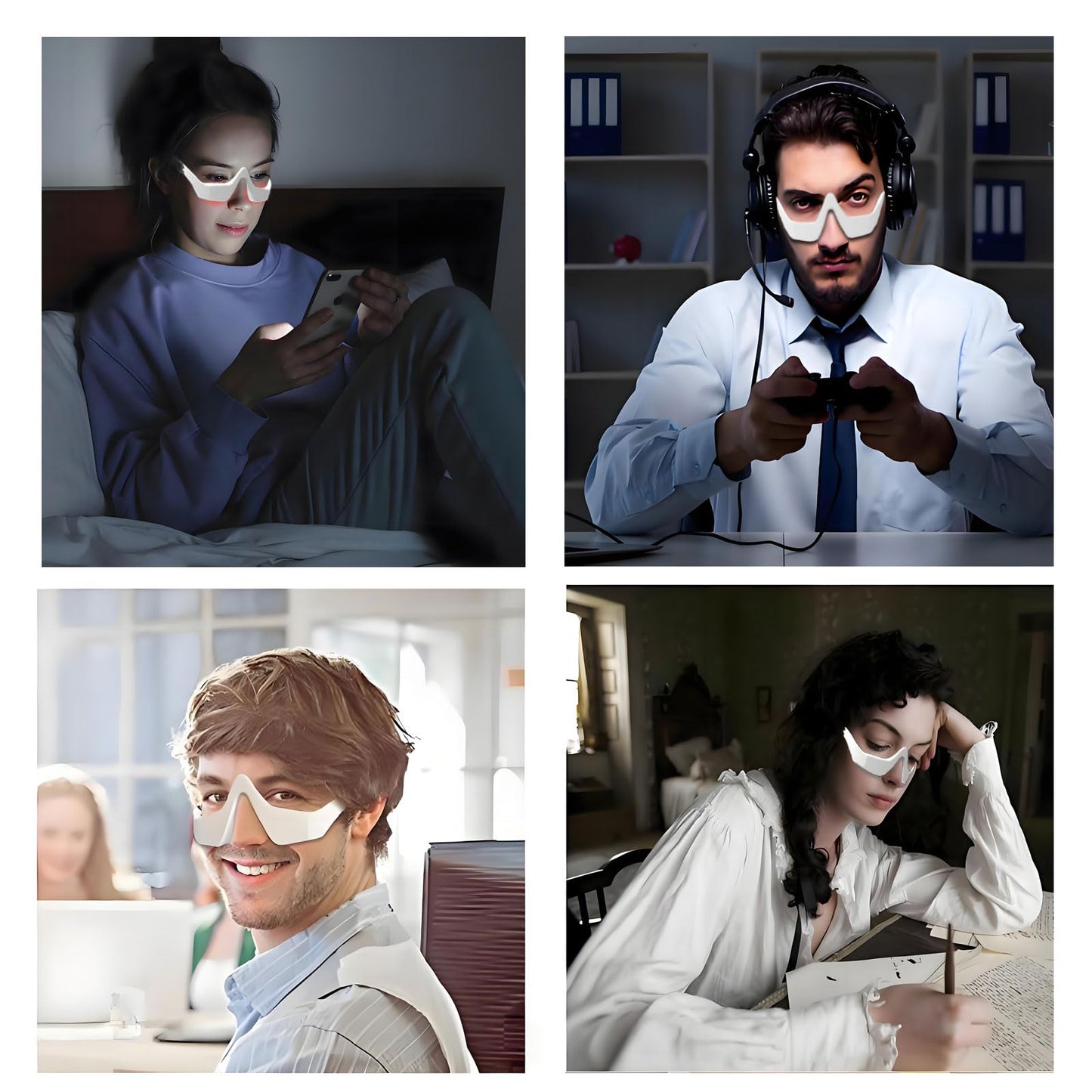 Under Eyes Red Light Therapy Eyelift Massager Glasses,Microcurrent Eye face led red light Beauty Device under Eye Massager Eyes Bag Remover for Reduce Dark Circles Puffiness Wrinkles Relax Eye Strain