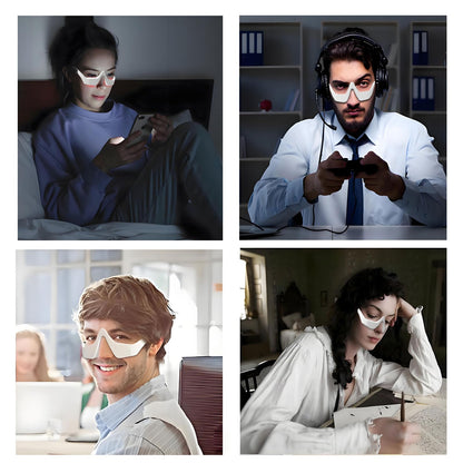 Under Eyes Red Light Therapy Eyelift Massager Glasses,Microcurrent Eye face led red light Beauty Device under Eye Massager Eyes Bag Remover for Reduce Dark Circles Puffiness Wrinkles Relax Eye Strain