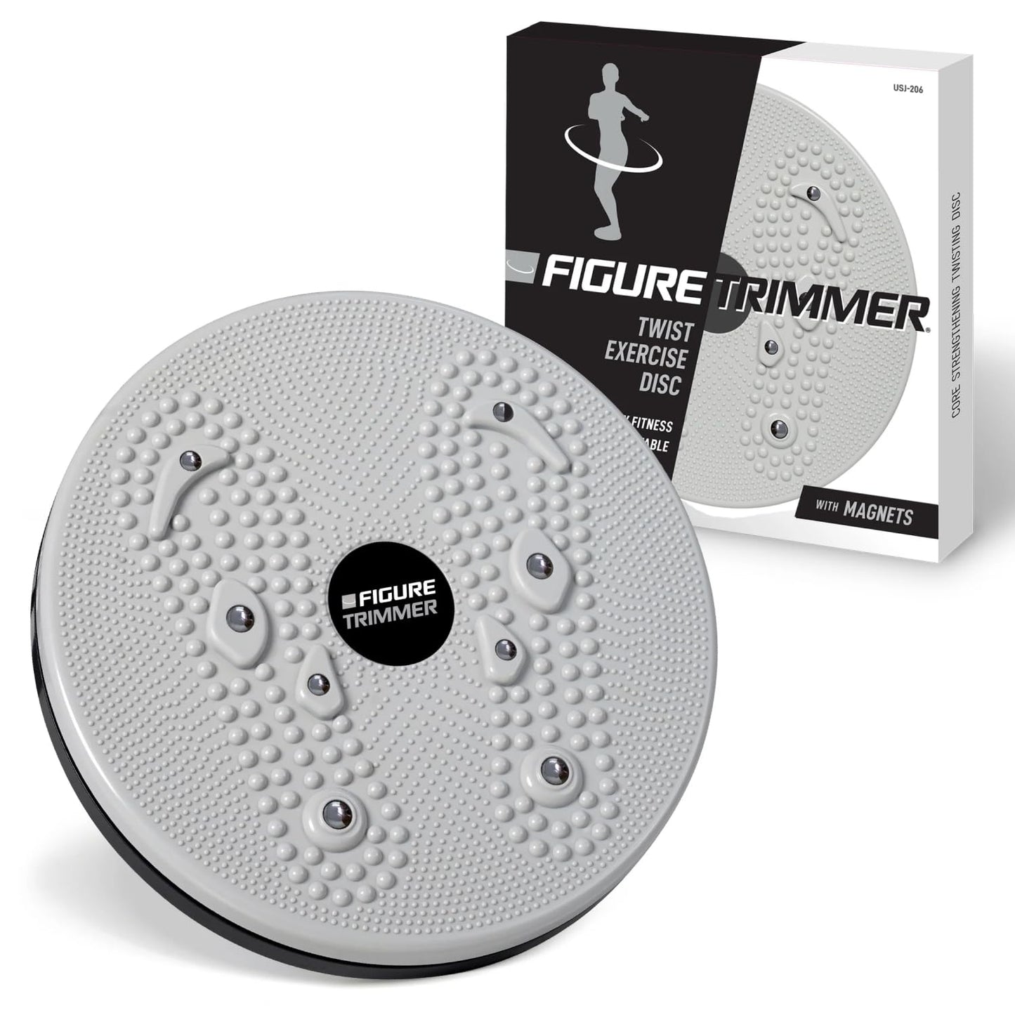 Figure Trimmer Core Abs Twister Board - Waist Sculptor Twister Board for Core & Ab Exercise - Waist Twisting Disc, Dizzy Disc Twist Board for Slimming Workout with 8 Magnets Reflexology