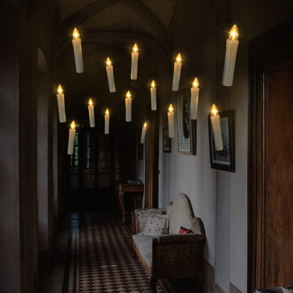 12 PCS LED Window Flameless Taper Candle,Battery Operated Flickering Candle Lights, with Remote Timer Function, Ideal for Indoor and Outdoor Christmas Tree Candles Garden Wedding Harry Potter