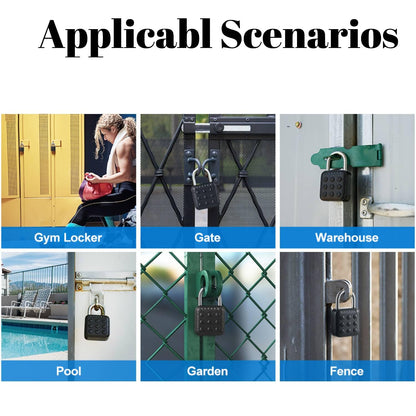 Combination Lock for Locker, Relihom Padlock with Code, Gym Locker Lock, High Security Keyless Entry Padlock for Gym, School, Gates, Outdoor, IP67 Waterpro (Basic Lock)