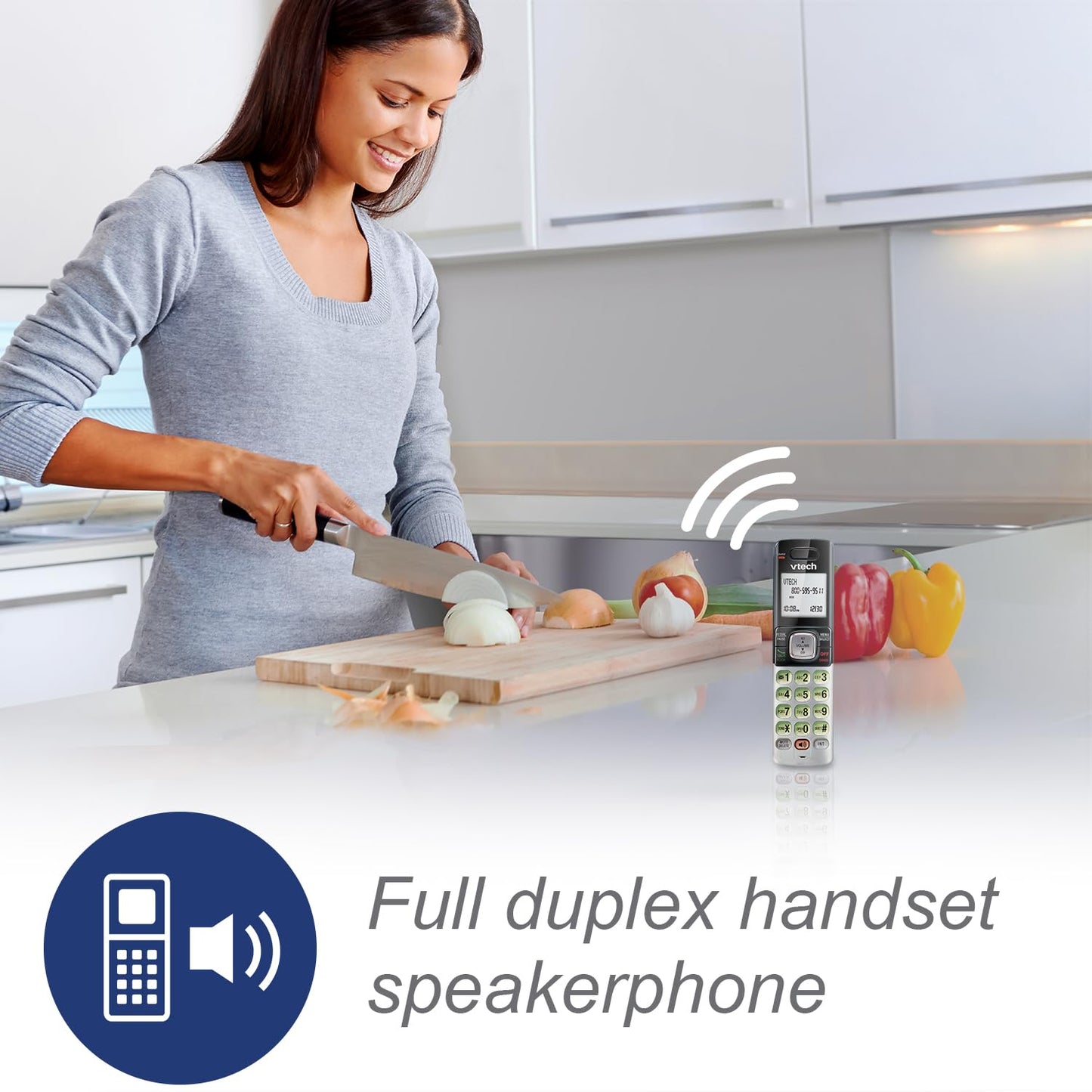 VTech CS6719-2 2-Handset Cordless Phone with Caller ID/Call Waiting, Handset Intercom & Backlit Display/Keypad, Silver
