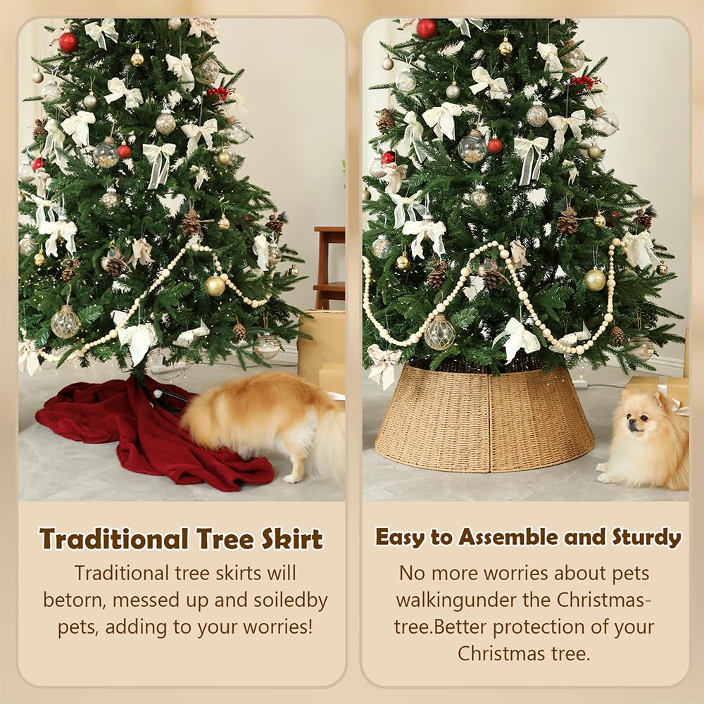 Christmas Tree Collar, 36 Inch Rustic Farmhouse Christmas Tree Base Stand Cover