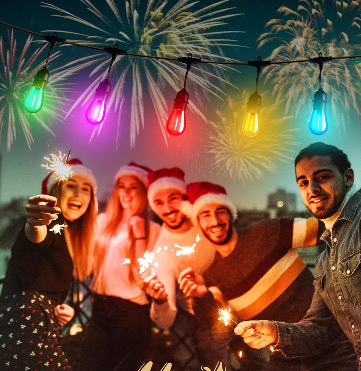 Sxminer 15 Pack S14 LED Bulbs Red Christmas Replacement Bulb 2W S14 Outdoor LED String Light Bulbs E26 Base Edison Bulb Plastic Shatterproof Decorative Bulbs for Home Patio Party Christmas Decor