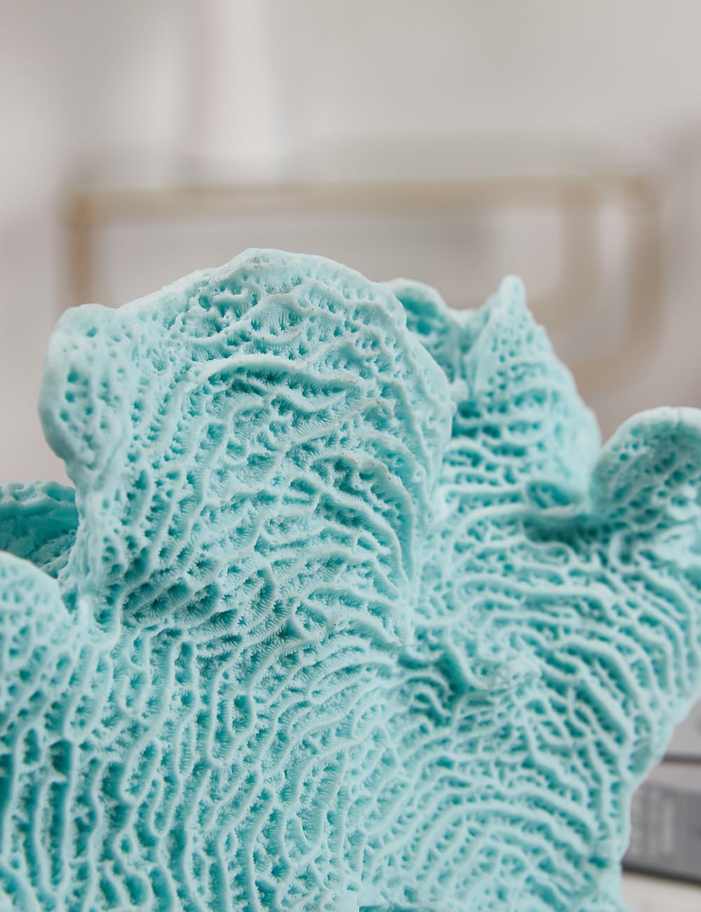 HAUCOZE Coral Decor Ocean Sculpture Statue Modern Home Art 9.4 Inch