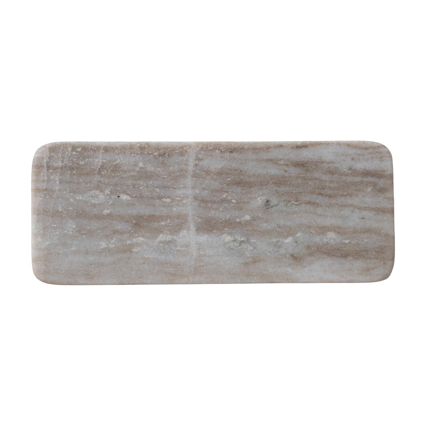 Creative Co-Op Marble Cheese Serving Board, Buff Color