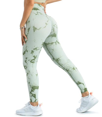 A AGROSTE Women Seamless Workout Leggings with Pockets Scrunch Butt Lifting Gym Leggings High Waisted Yoga Pants