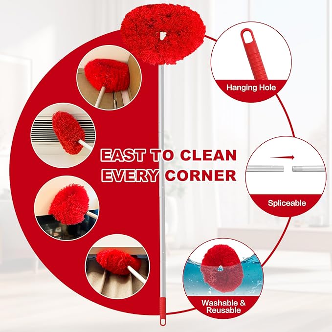 Ceiling Fan Cleaner Duster Reusable Microfiber Ceiling Fan Blade Cleaner