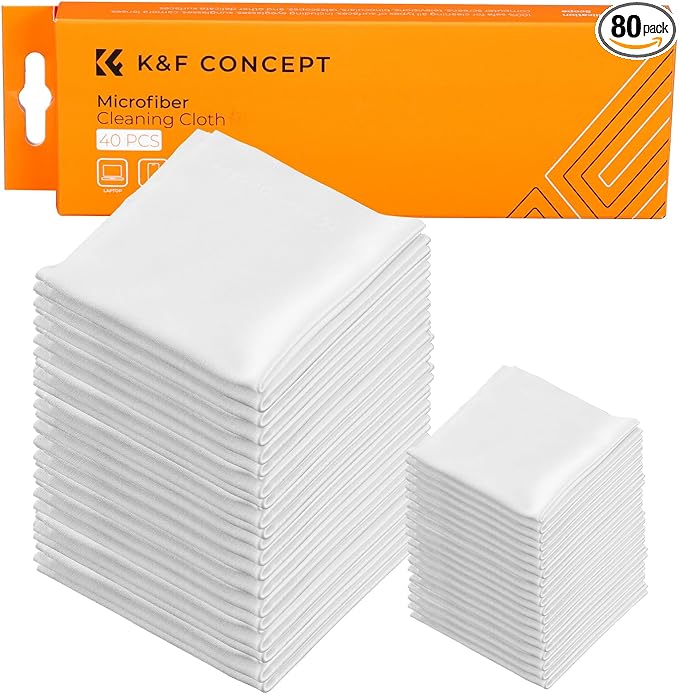 K&F CONCEPT 80 Pack Microfiber Cleaning Cloths