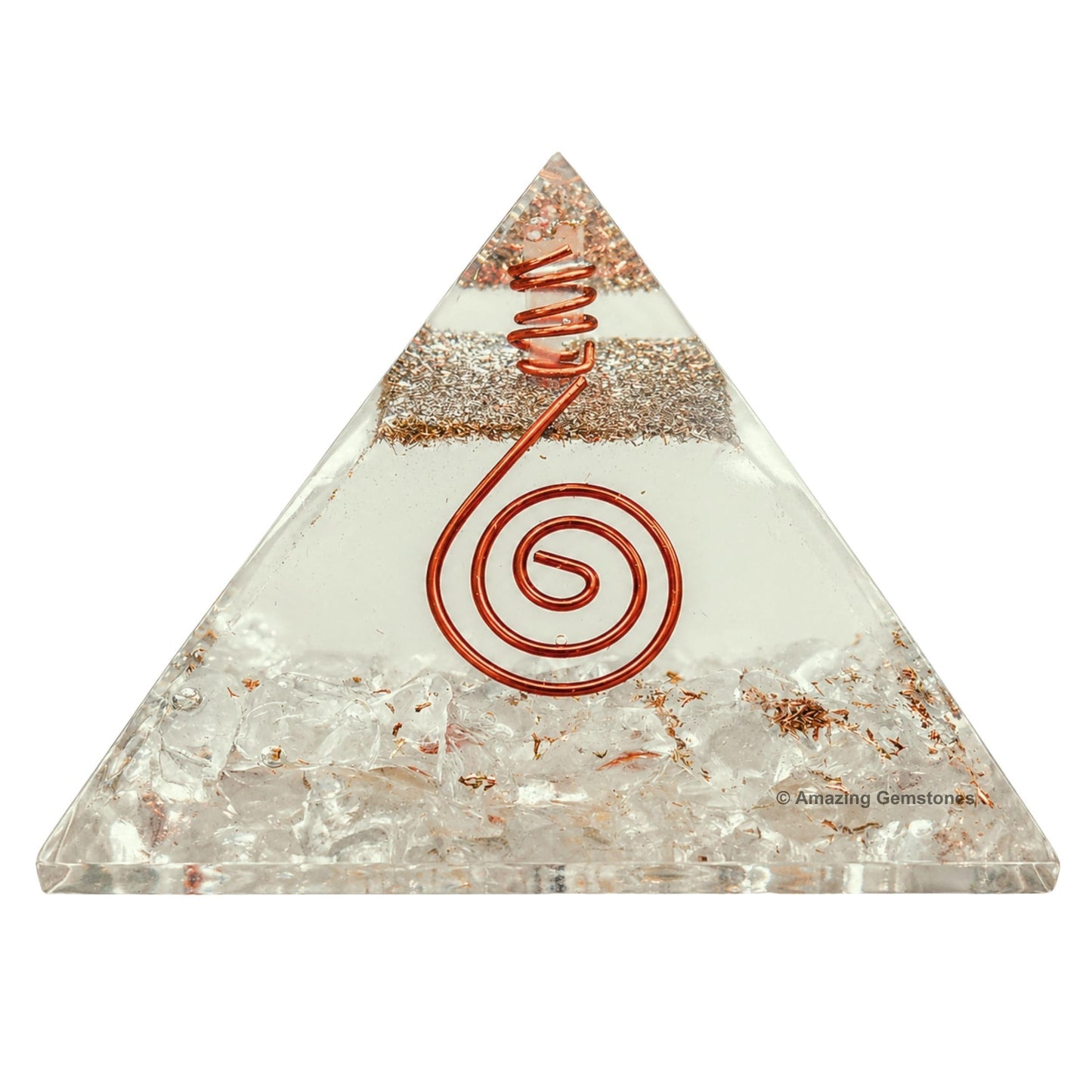 Large Orgone Pyramid | Glow in Dark Clear Quartz Pyramid Crystal | Orgonite Pyramid | Organ Pyramids Positive Energy Healing